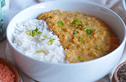 Curry de Lentilles Corail au Lait de Coco WW