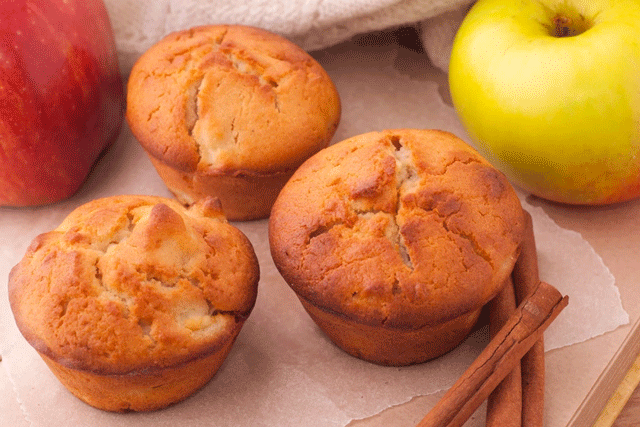 Muffins aux Pommes et à la Cannelle WW