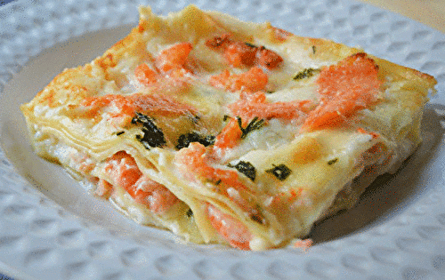 Lasagnes au Saumon Fumé et Crevettes WW