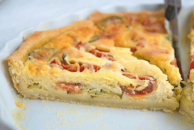 Quiche Légère aux Courgettes et aux Tomates Cerises WW