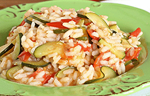 Risotto aux Courgettes et Tomates