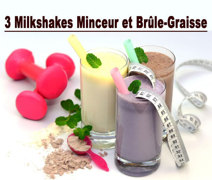 3 Milkshakes Minceur et Brûle-Graisse