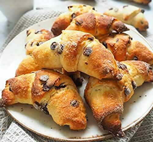 Croissants Sans Beurre aux Pépites de Chocolat