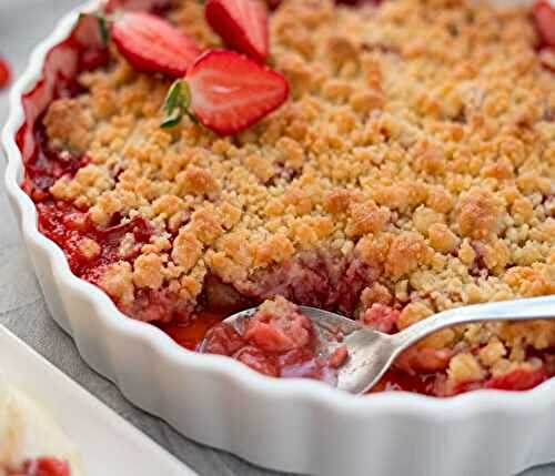 Crumble Fraise Rhubarbe Sans Sucre