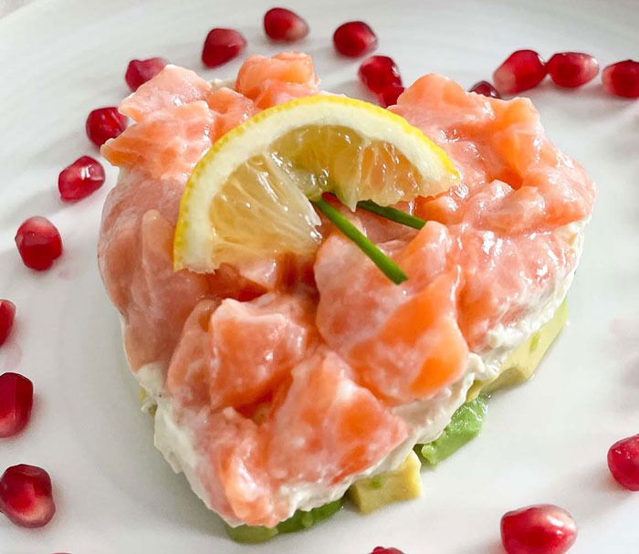 Tartare Saumon Avocat à la Moutarde
