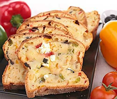 Cake Chorizo Poivrons et Feta