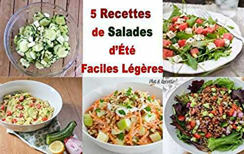 5 Recettes de Salades d’Été Faciles et Légères
