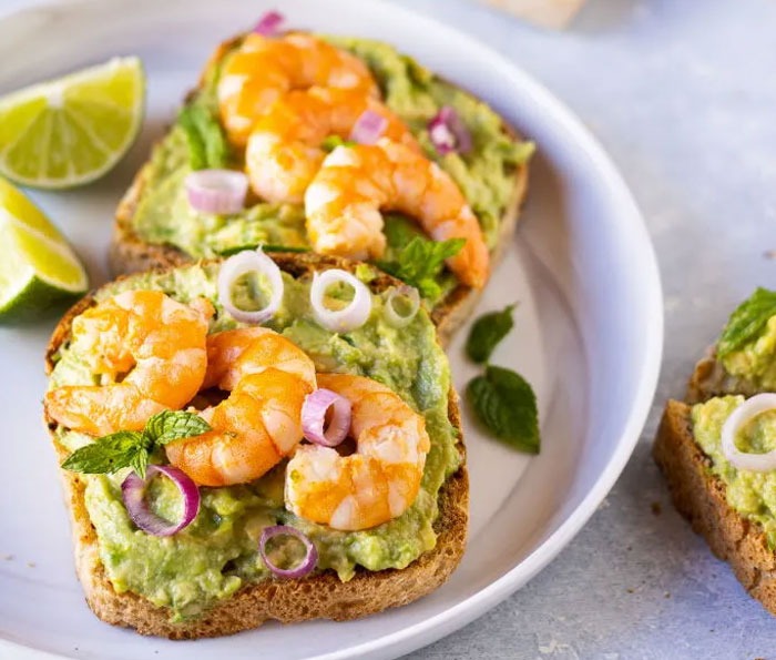 Toast Avocat et Crevettes