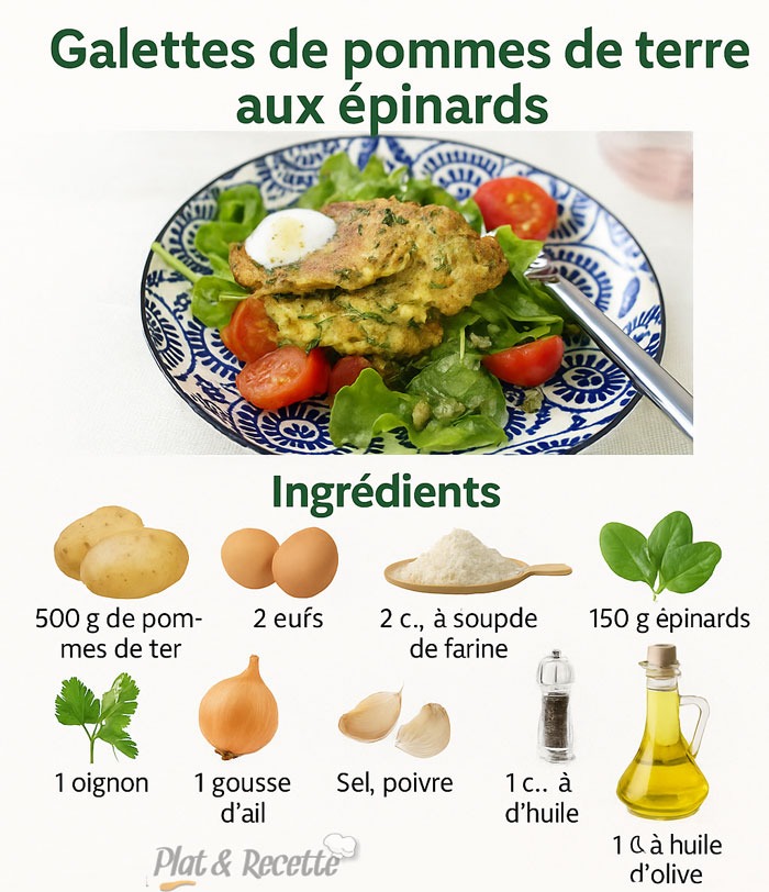 Galettes de Pommes de Terre aux Épinards