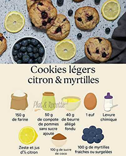 Cookies Légers au Citron et aux Myrtilles