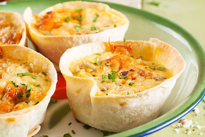 Mini Quiche dans Tortillas