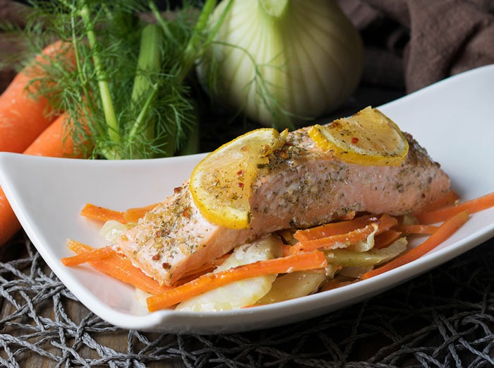 Papillote de Saumon aux Légumes