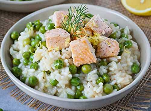 Risotto aux Petits Pois et Saumon