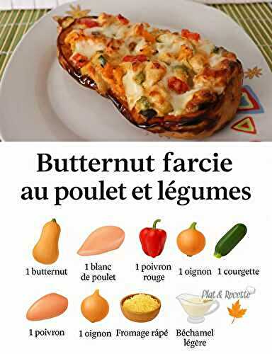 Butternut Farcie au Poulet et Légumes