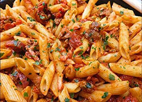 Pennes au Chorizo et à la Tomate