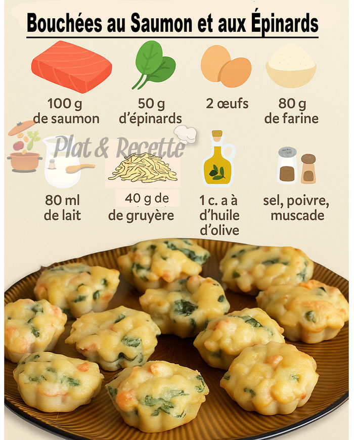 Bouchées au Saumon et aux Épinards