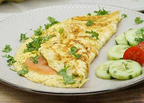Omelette au Saumon Fumé et Aneth