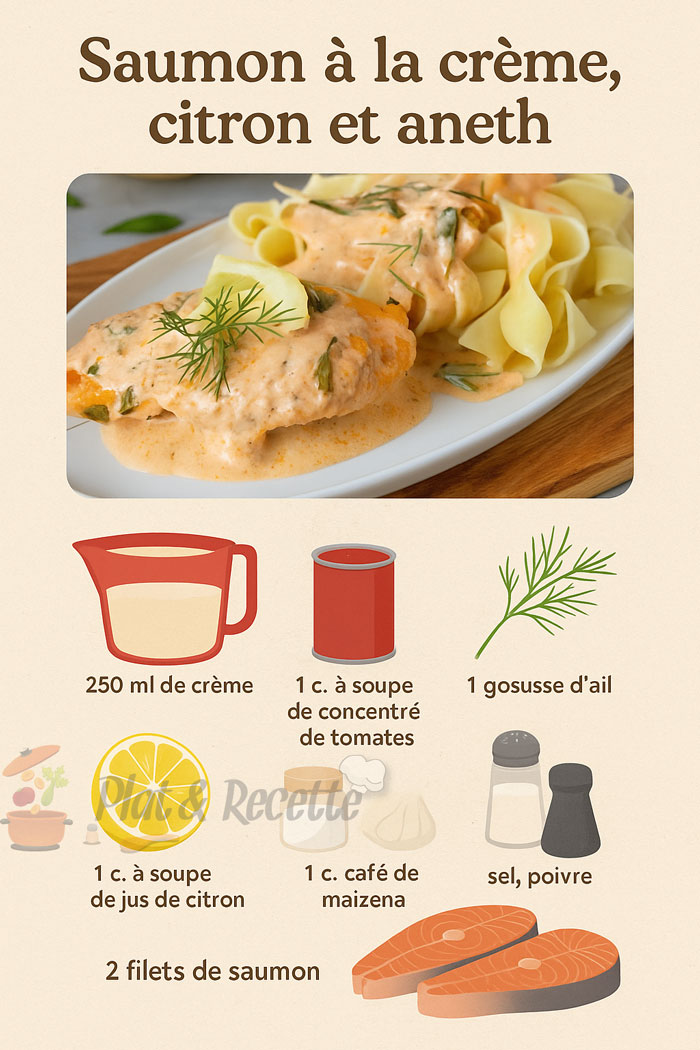 Saumon à la Crème Citron et Aneth
