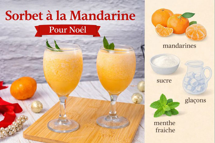 Sorbet à la Mandarine Spécial Noël