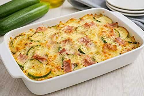 Gratin Courgette Jambon Léger