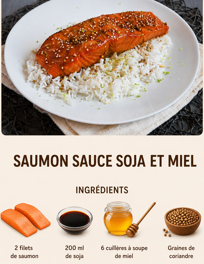 Saumon Sauce Soja et Miel