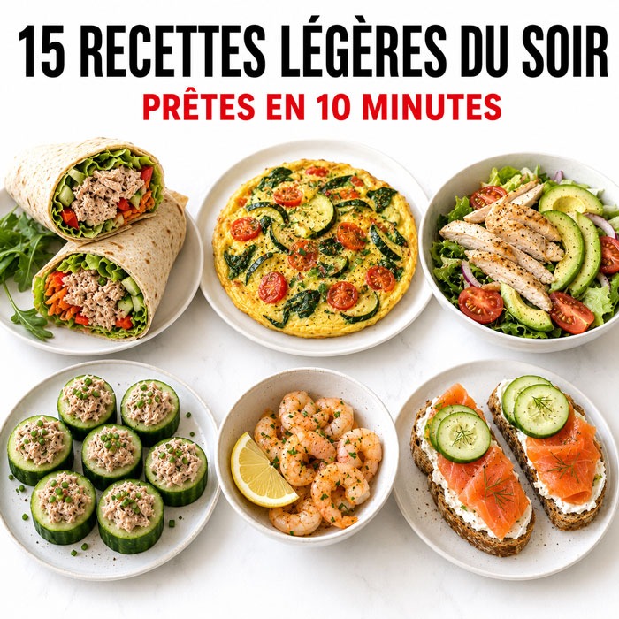 15 recettes légères du soir prêtes en 10 minutes
