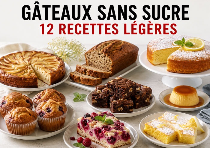 Gâteaux Sans Sucre : 12 Recettes Légères