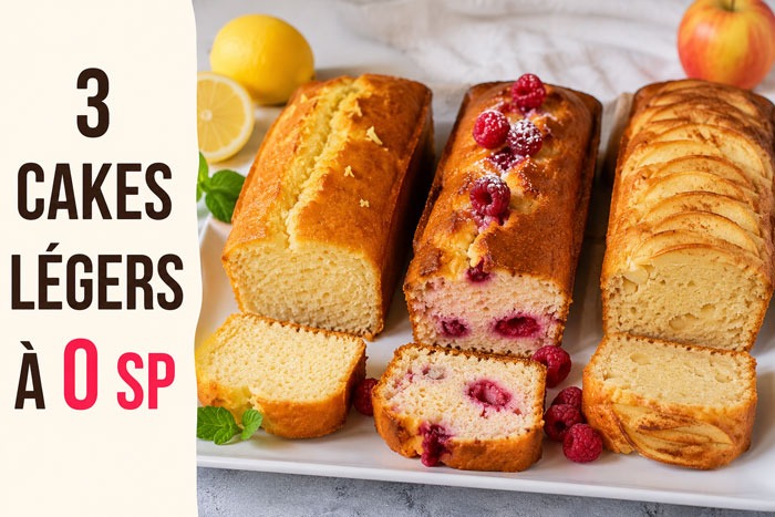 3 Cakes Légers à 0 SP