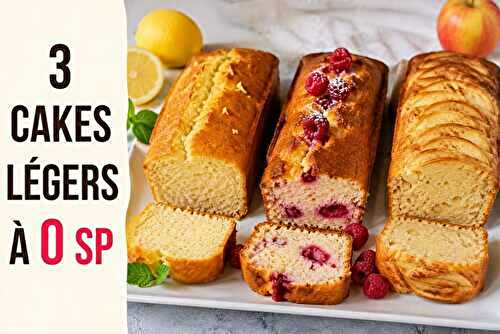 3 Cakes Légers à 0 SP
