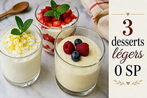 3 Desserts Légers 0 SP