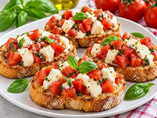 Bruschettas Tomate–Mozzarella
