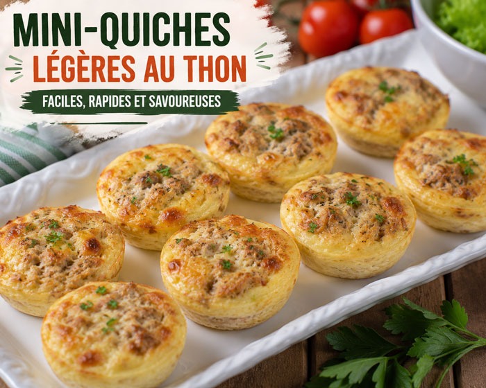 Mini-Quiches Légères au Thon