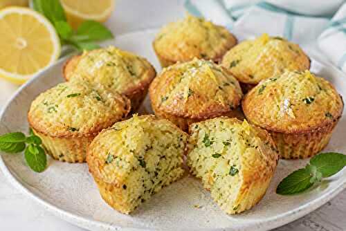 Muffins légers au citron et menthe fraîche