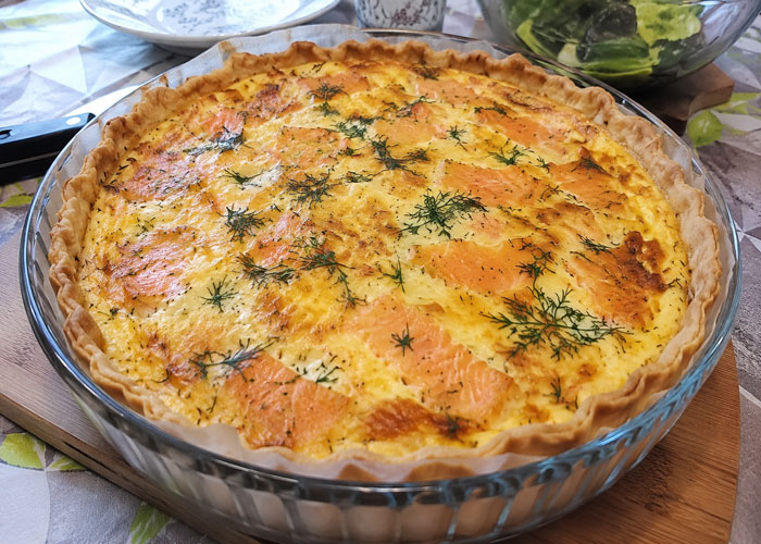 Quiche Légère au Saumon Fumé