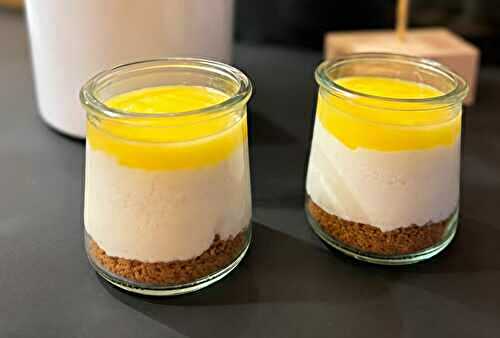Verrines légères fromage blanc mangue et citron vert
