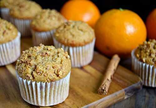 Muffins Légers à l’Orange aux Noix et à la Cannelle