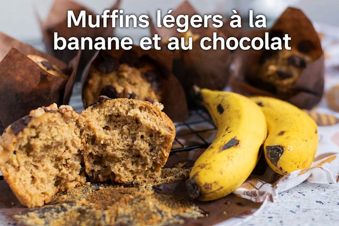 Muffins Légers à la Banane et au Chocolat