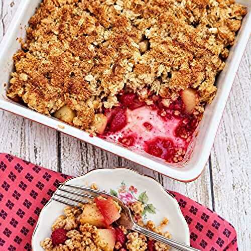 Crumble Pomme Framboise Facile et Gourmand