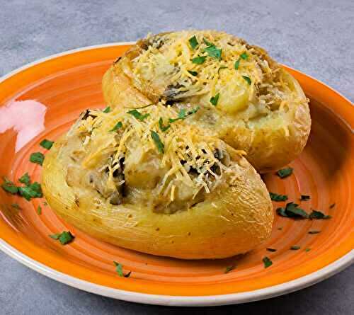 Pommes de Terre Farcies Légères aux Champignons
