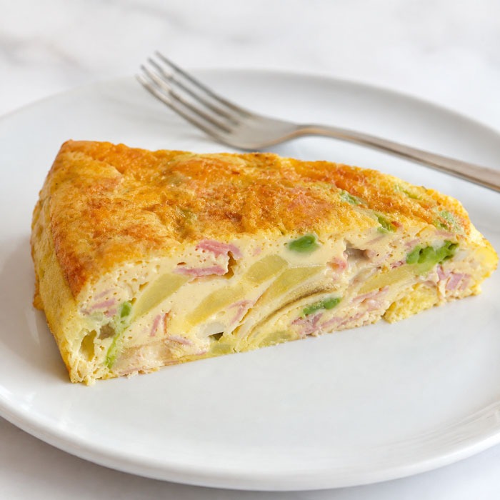 Tortilla Légère aux Pommes de Terre et Jambon