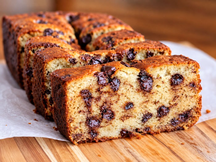 Cake Léger à la Banane et Pépites de Chocolat
