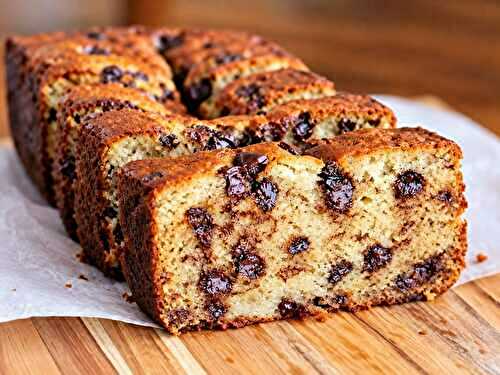 Cake Léger à la Banane et Pépites de Chocolat