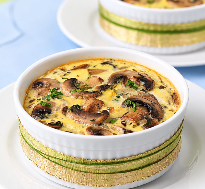 Clafoutis Léger aux Champignons Facile et Crémeux