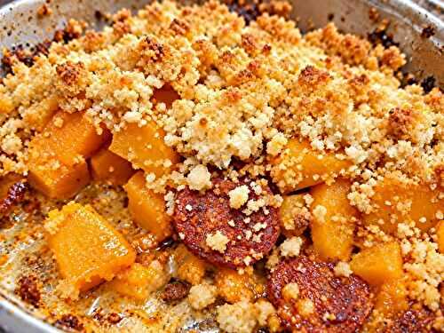 Crumble Léger de Butternut au Chorizo
