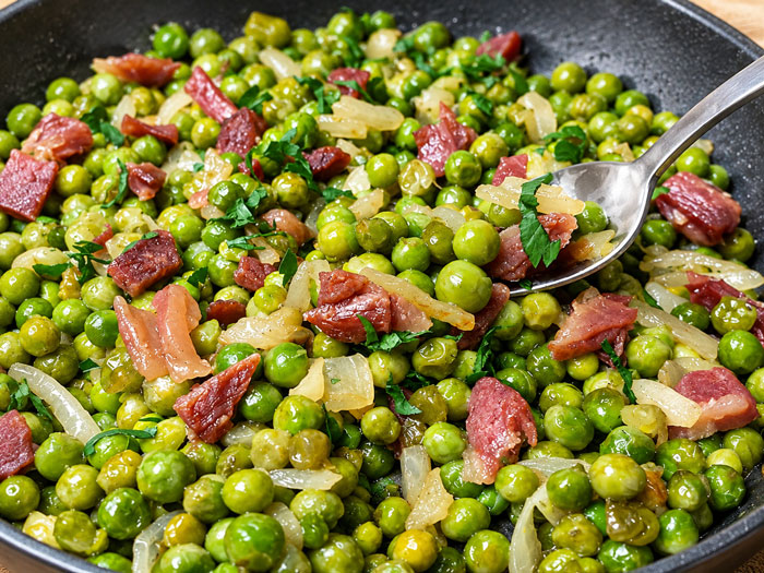 Petits Pois au Jambon Légers et faciles