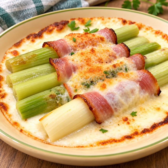 Poireaux au Jambon Gratinés Légers