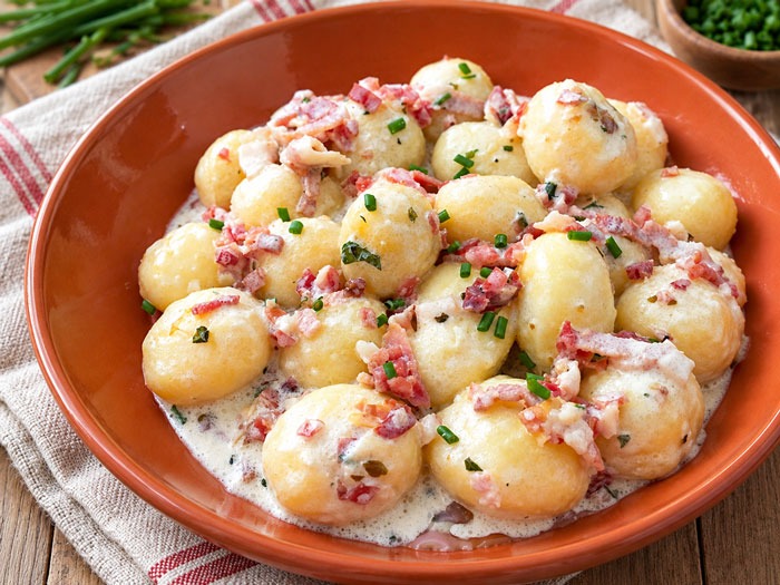 Pommes de Terre Crémeuses aux Lardons Légères