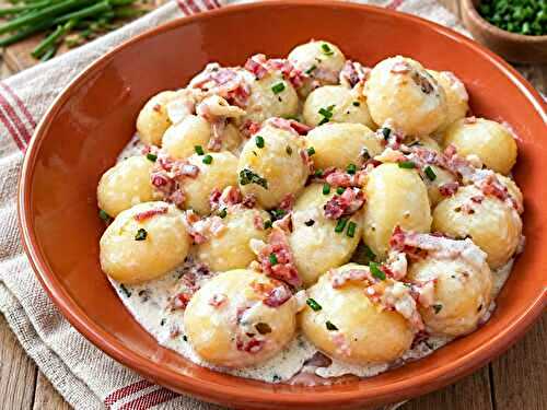 Pommes de Terre Crémeuses aux Lardons Légères