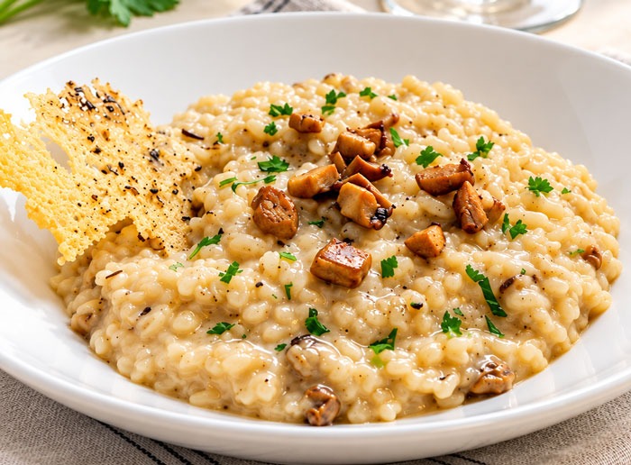 Risotto Léger et Crémeux aux Champignons