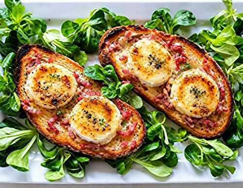 Tartines Chaudes de Chèvre au Miel et Lardons